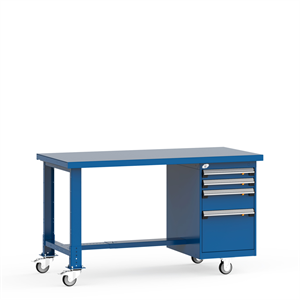 LJ1101L3C - Rousseau Mobile Workbench with Painted Steel Top