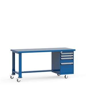 LJ1102L3C - Rousseau Mobile Workbench with Painted Steel Top