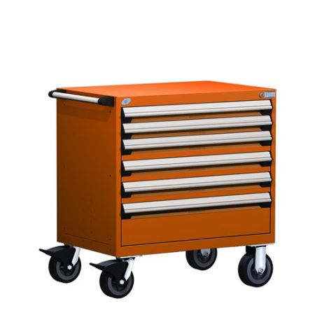 R5BDD-3001 - Rousseau Heavy-Duty Mobile Cabinet, with Partitions