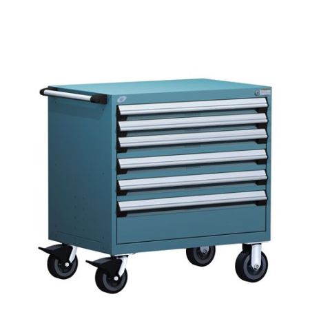 R5BDG-3001 - Rousseau Heavy-Duty Mobile Cabinet, with Partitions