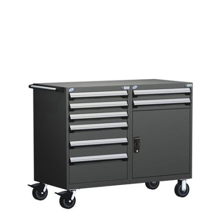 R5DHG-3801 - Rousseau Heavy-Duty Mobile Cabinet, with Partitions