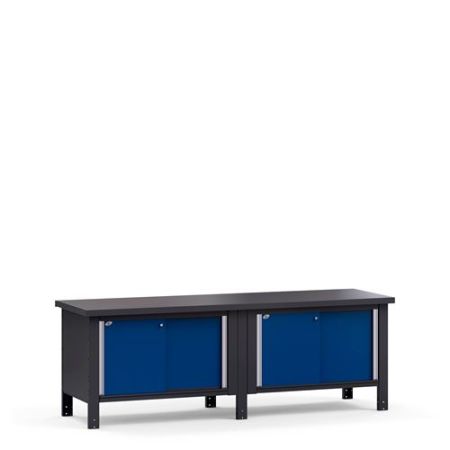 WSA1971 - Rousseau Double Workbench with Painted Steel Top